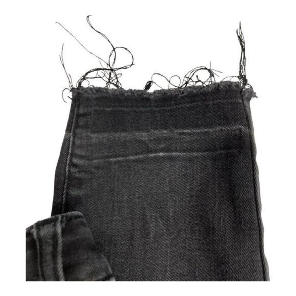 Refuge Womens Distressed Black Denim Jeans Size 8 Frayed Hem - Picture 5 of 7